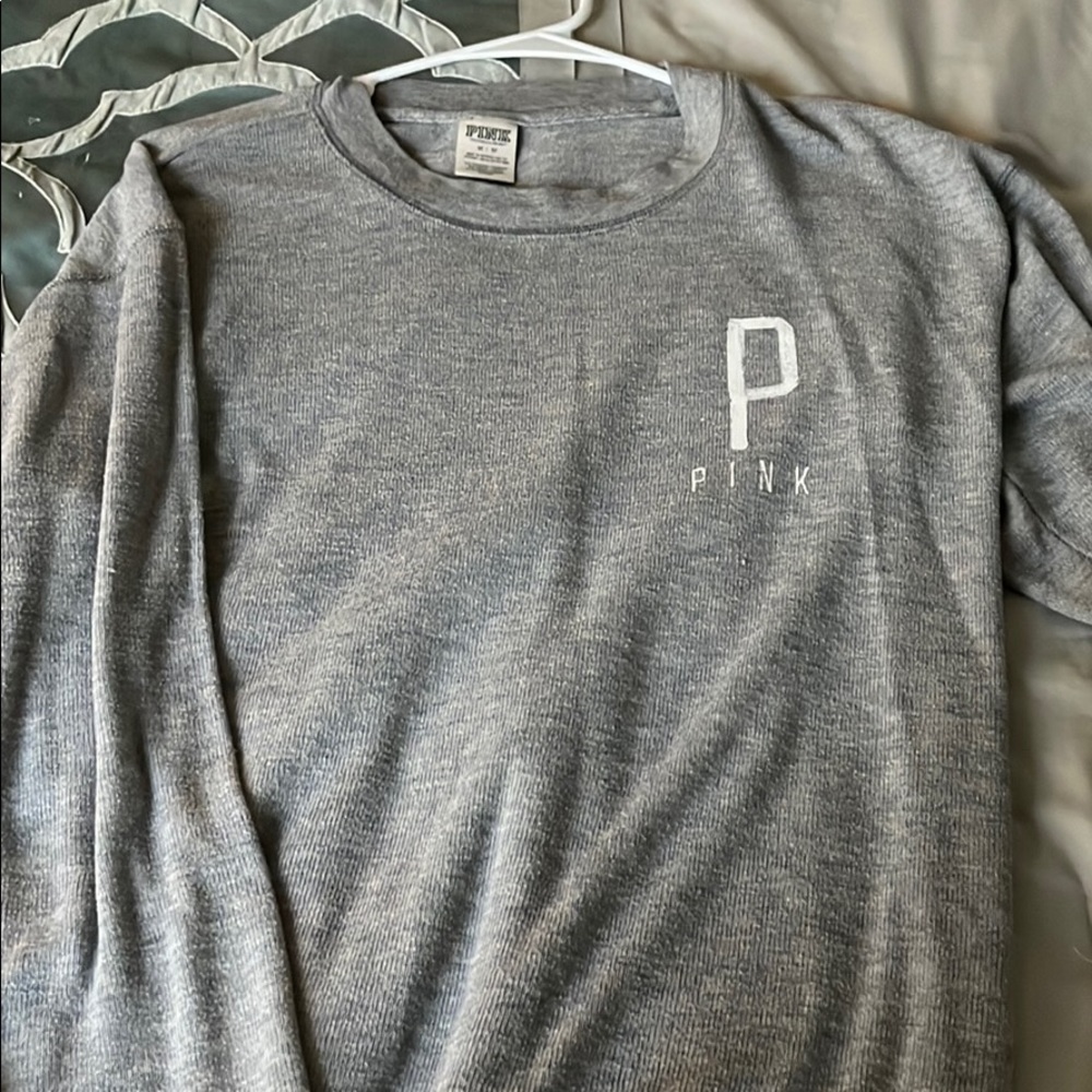 Light gray light pull over from PINK